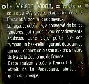 Plaque d'information "Maison Morin"